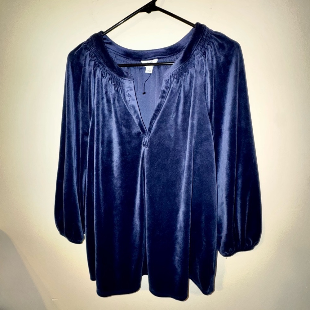 NWOT Crown & Ivy Midnight Blue Blouse - Picture 4 of 10